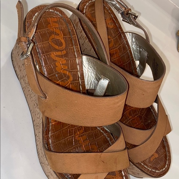 authentic San Edelman wedge strapped sandals - Picture 2 of 3
